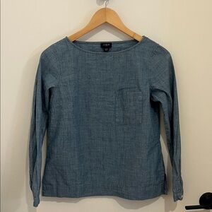 J. Crew Light Blue Chambray Top